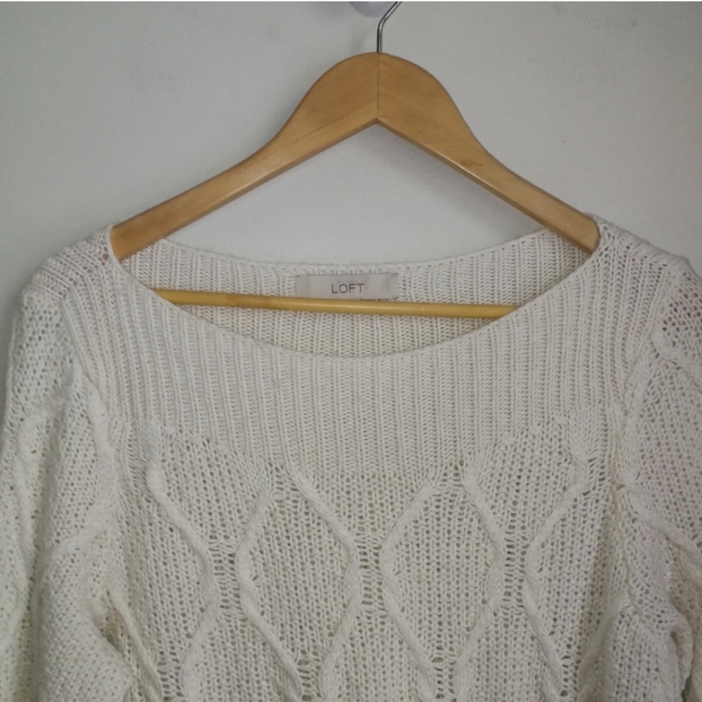 2 for 25$ Off-White Rabbit Hair Cable Knit - Picture 2 of 4